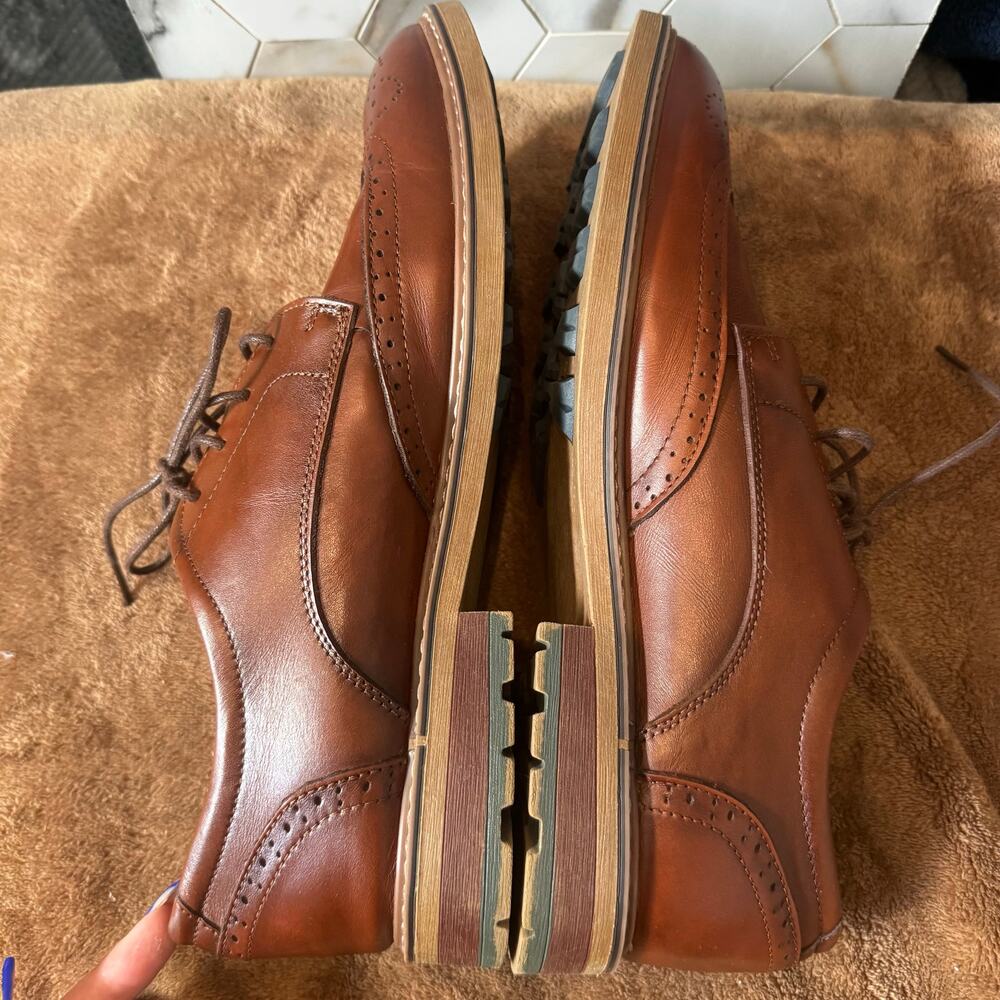 Arkbird Men’s Brown Lace Up Oxford Dress Shoes Size 12 Classic‎ Staple Preppy - Picture 7 of 9